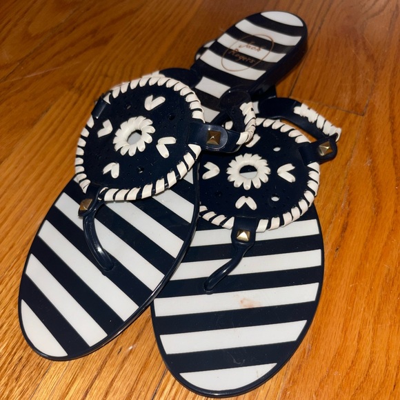 Jack Rogers Shoes - Navy and White Jack Rogers Rubber Sandals Size 10